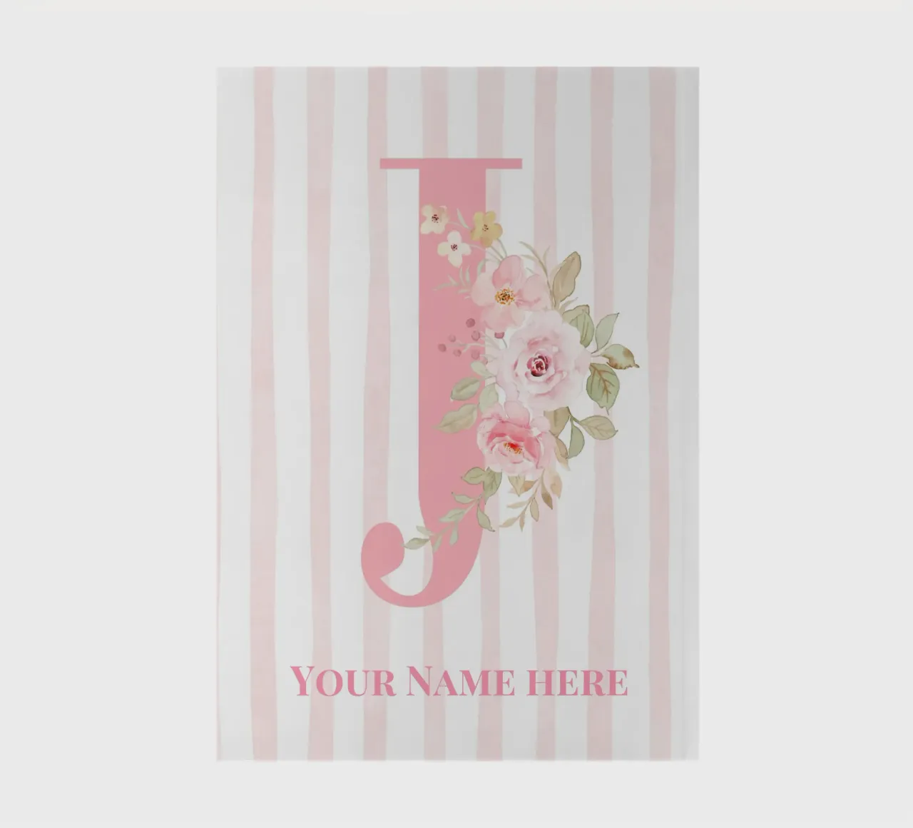 Letter J, Personalized Name Print, Personalized initial notebook by The Custom Letter