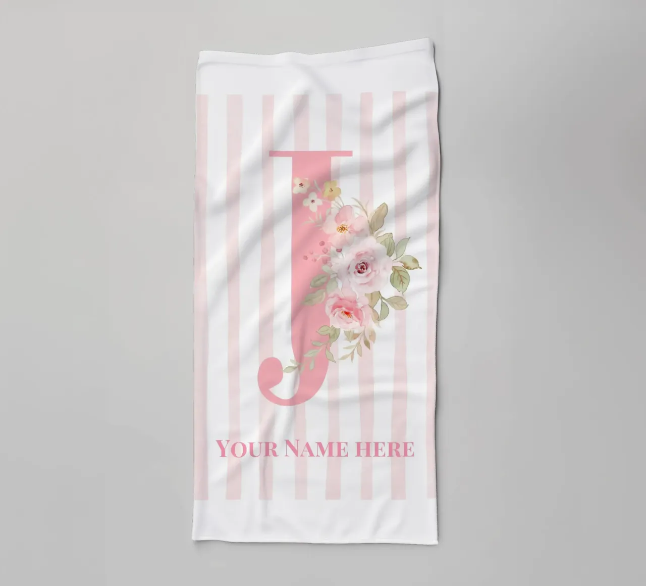 Letter J, Personalized Name Print, Personalized initial towel by The Custom Letter