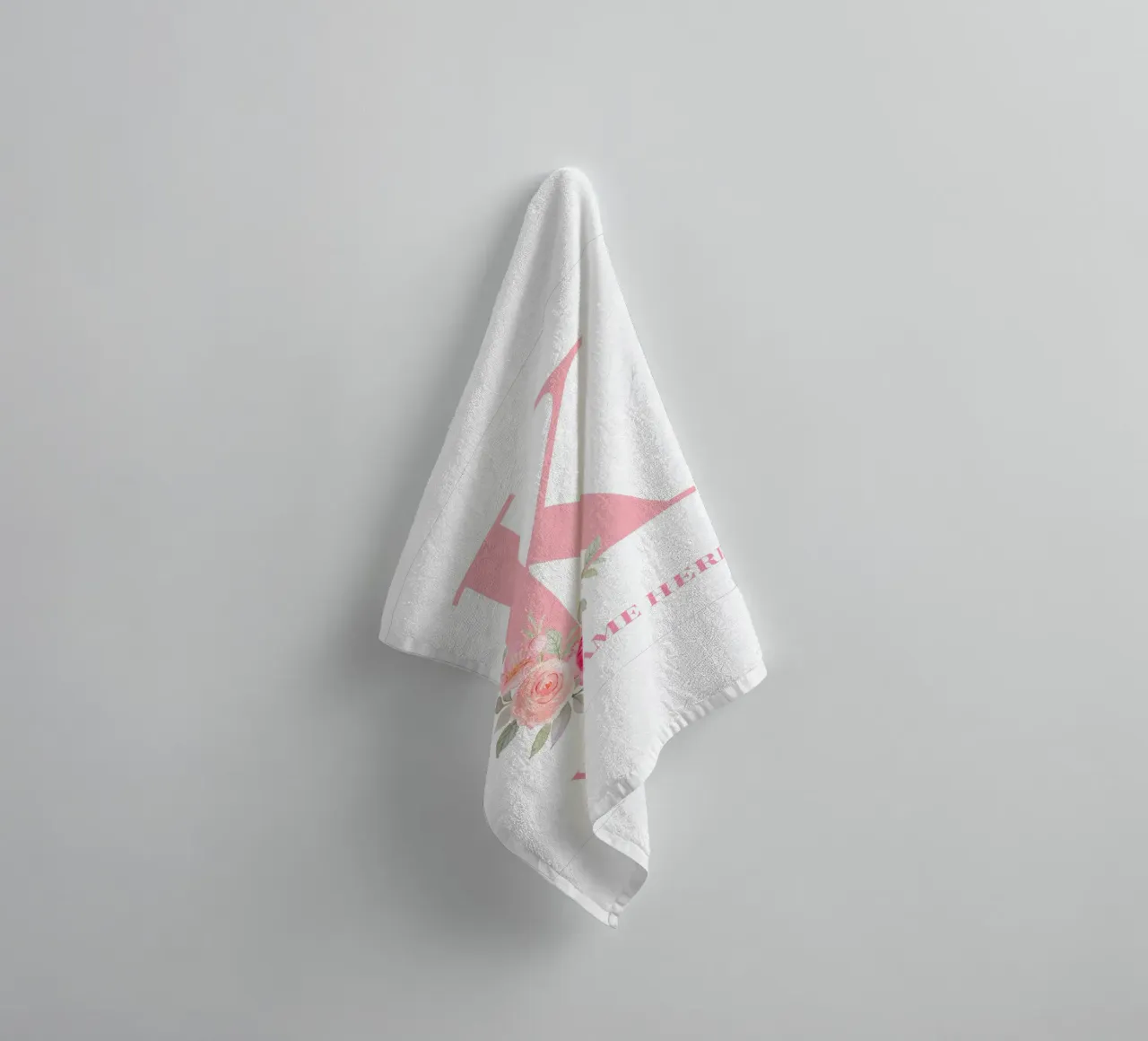 Letter K, Personalized Name Print, Personalized initial towel by The Custom Letter