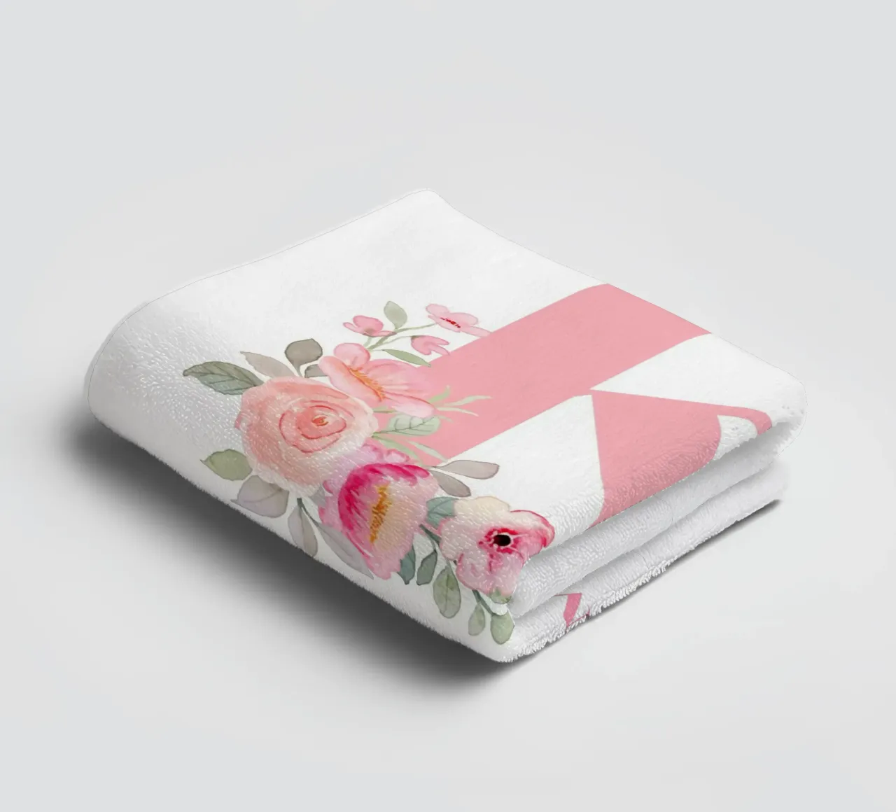 Letter K, Personalized Name Print, Personalized initial towel by The Custom Letter