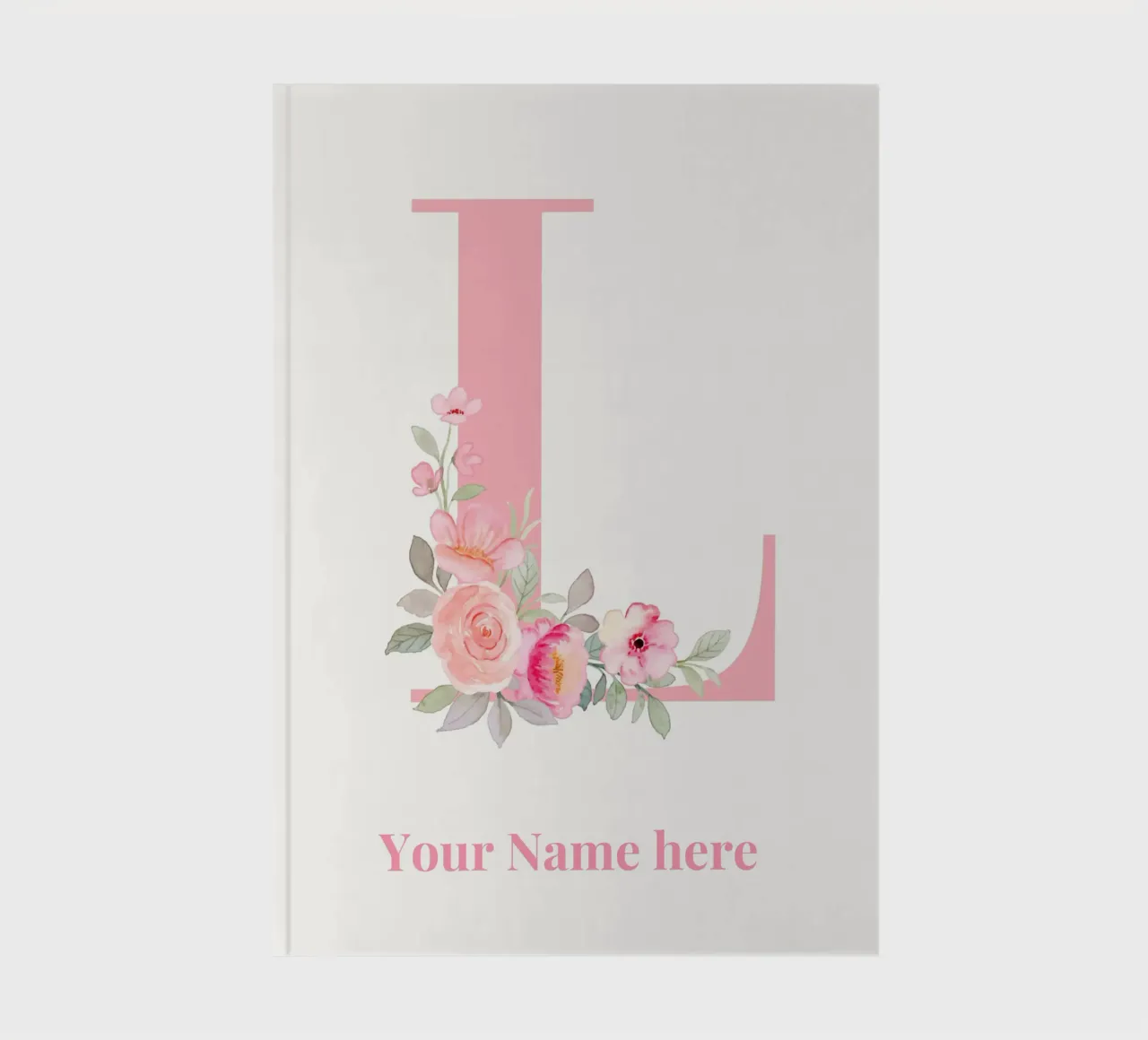 Letter L, Personalized Name Print, Personalized initial notebook by The Custom Letter