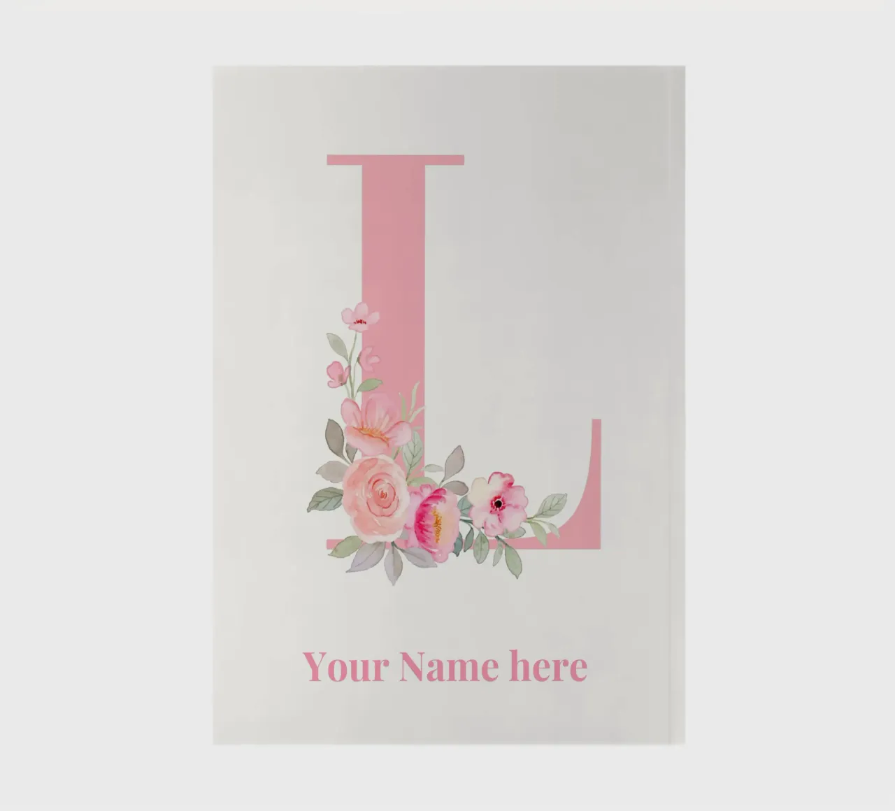 Letter L, Personalized Name Print, Personalized initial notebook by The Custom Letter