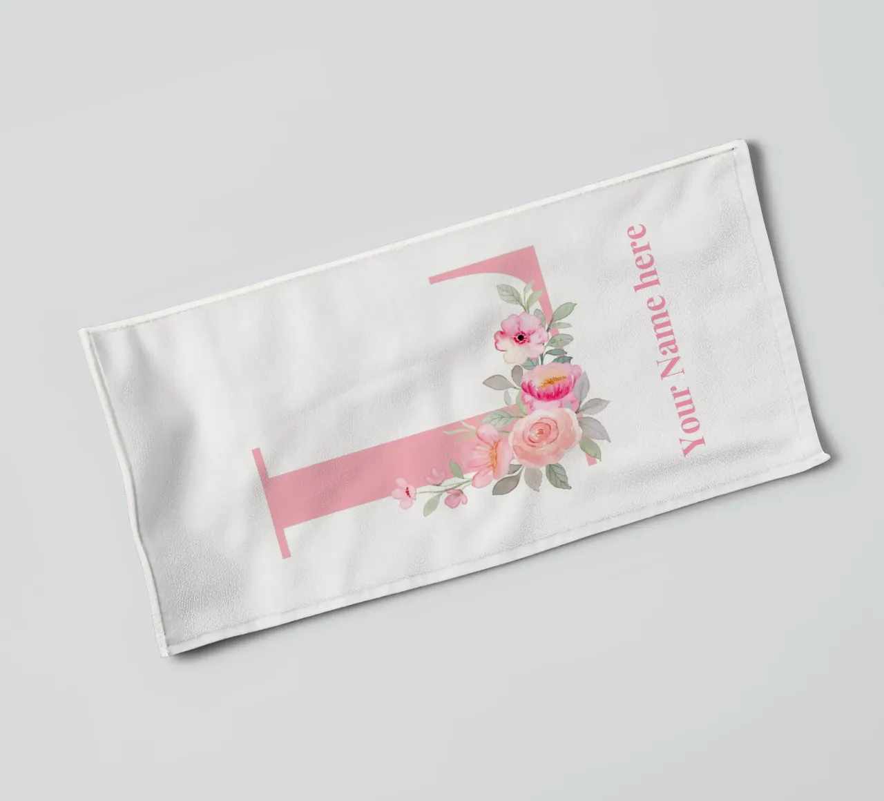 Letter L, Personalized Name Print, Personalized initial towel by The Custom Letter