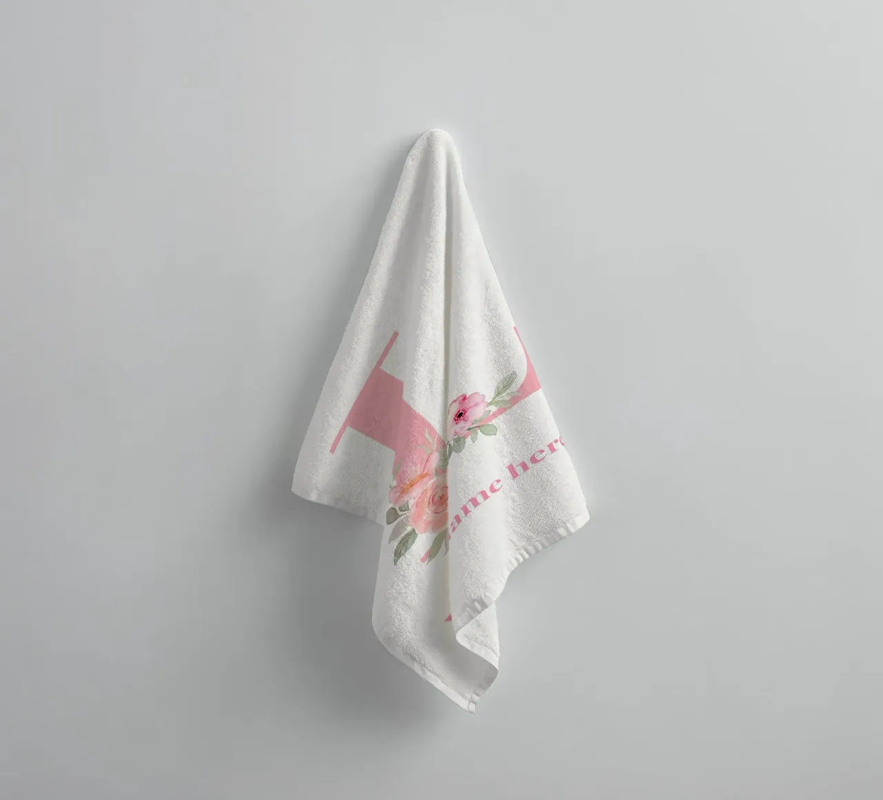 Letter L, Personalized Name Print, Personalized initial towel by The Custom Letter