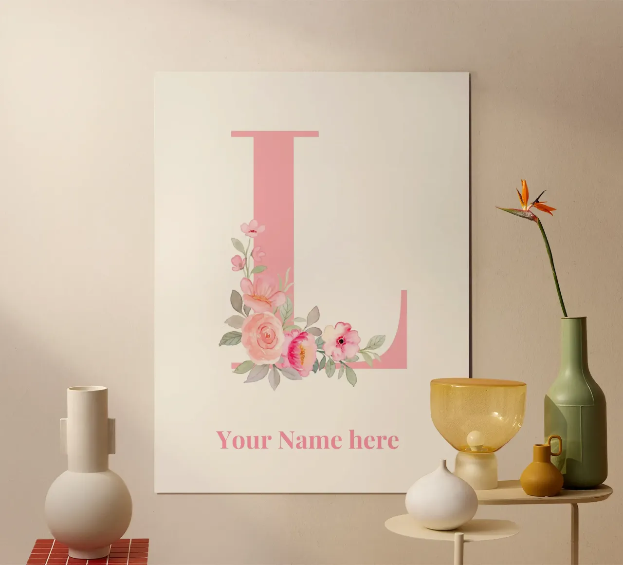 Letter L, Personalized Name Print, Personalized initial hahnemühle by The Custom Letter