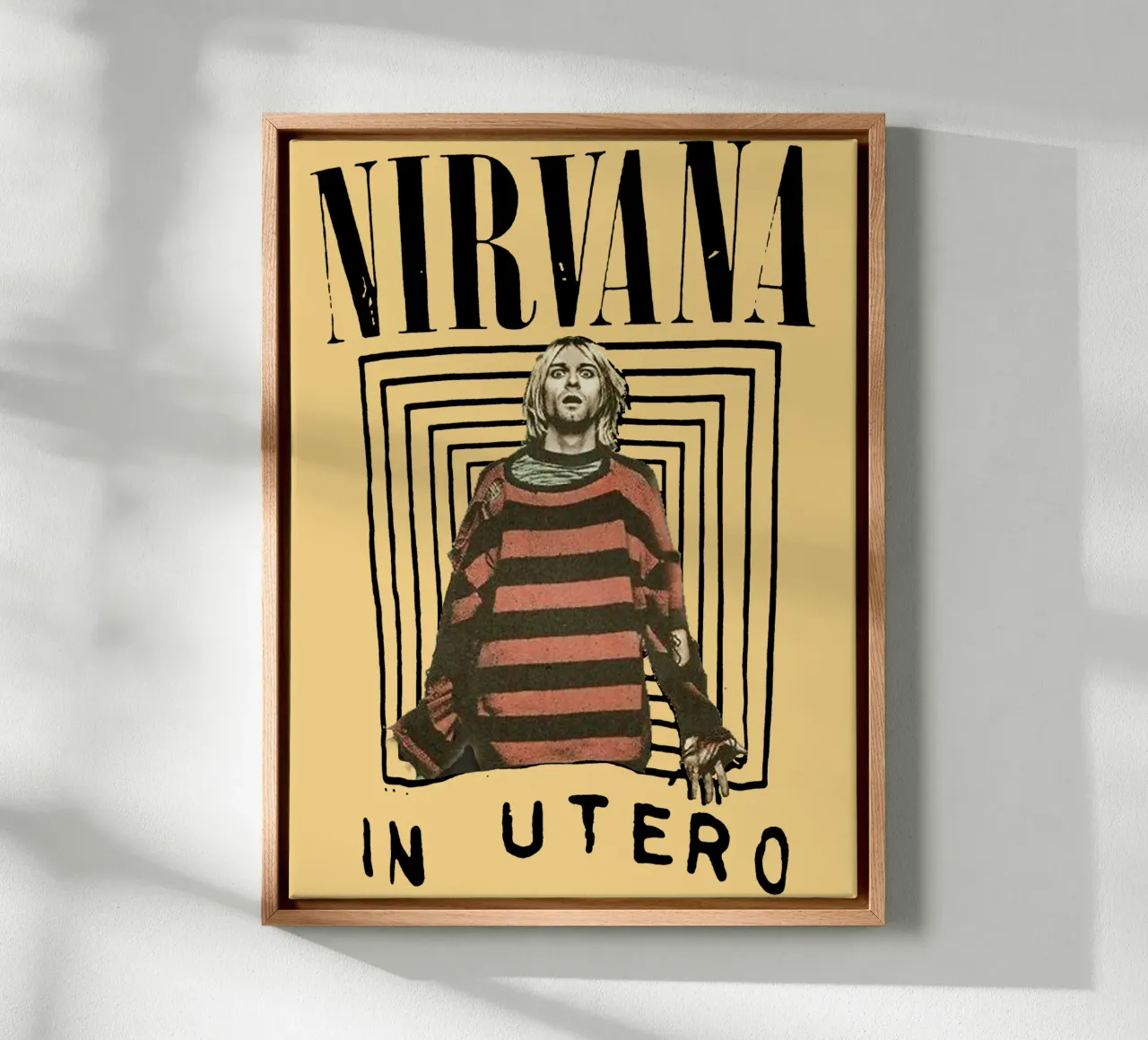 Kurt Cobain in utero tela con Cornice a cassetta da Gunawan Rb