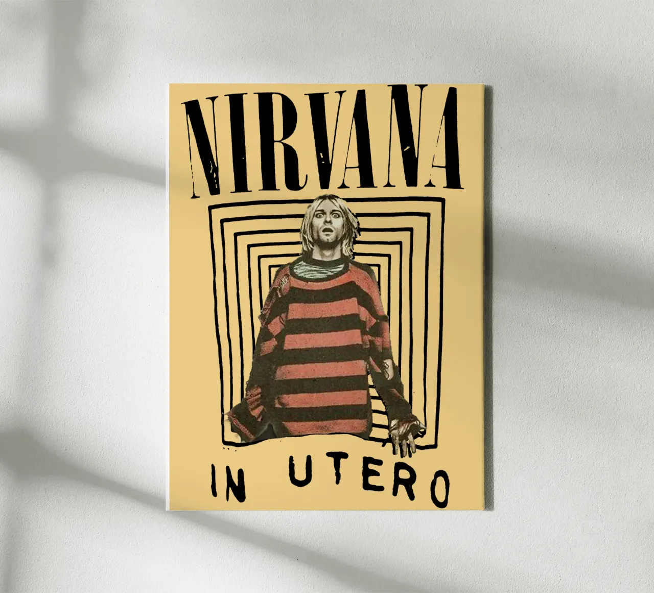 Kurt Cobain in utero tela con Cornice a cassetta da Gunawan Rb