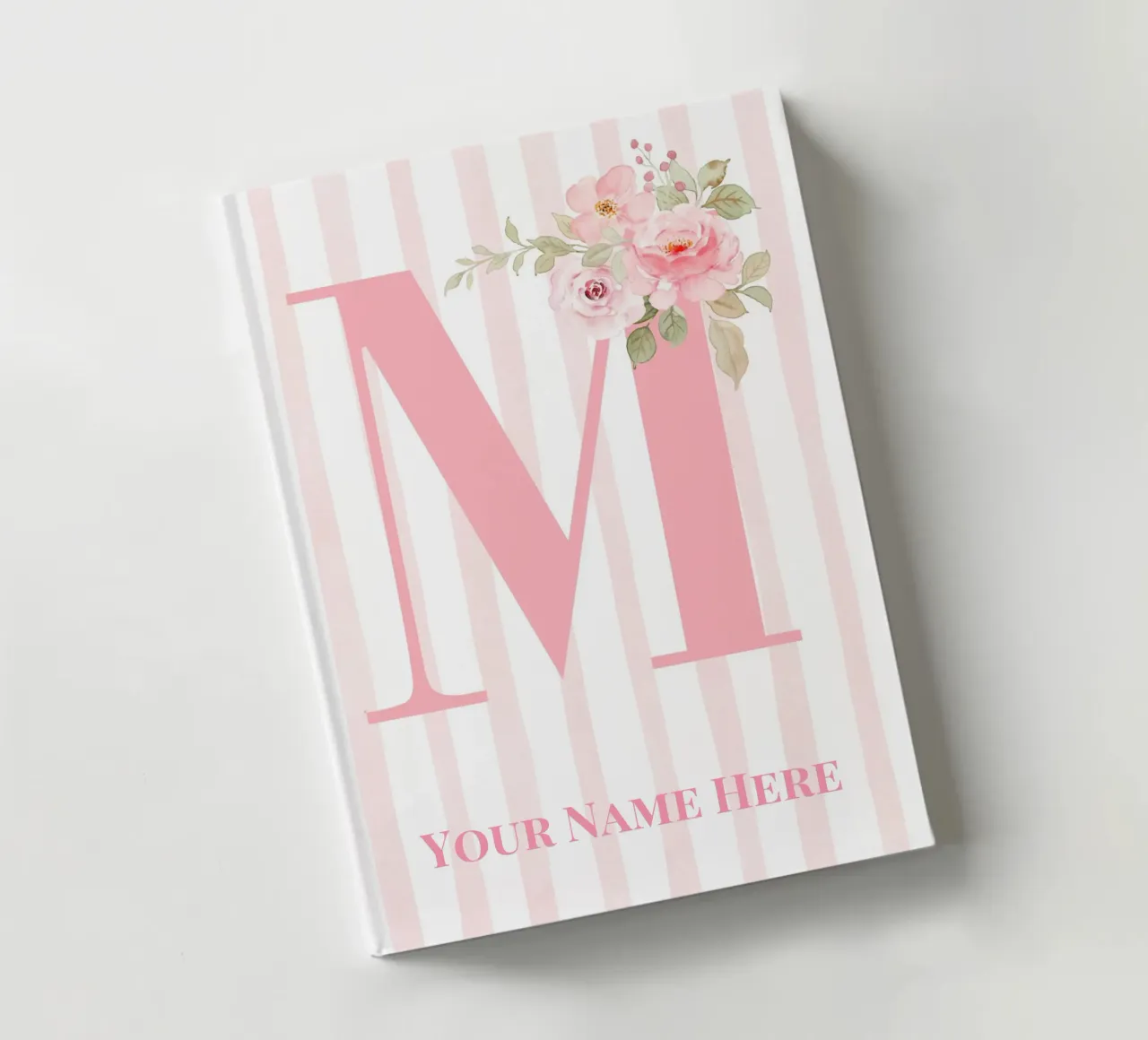 Letter M, Personalized Name Print, Personalized initial notebook by The Custom Letter