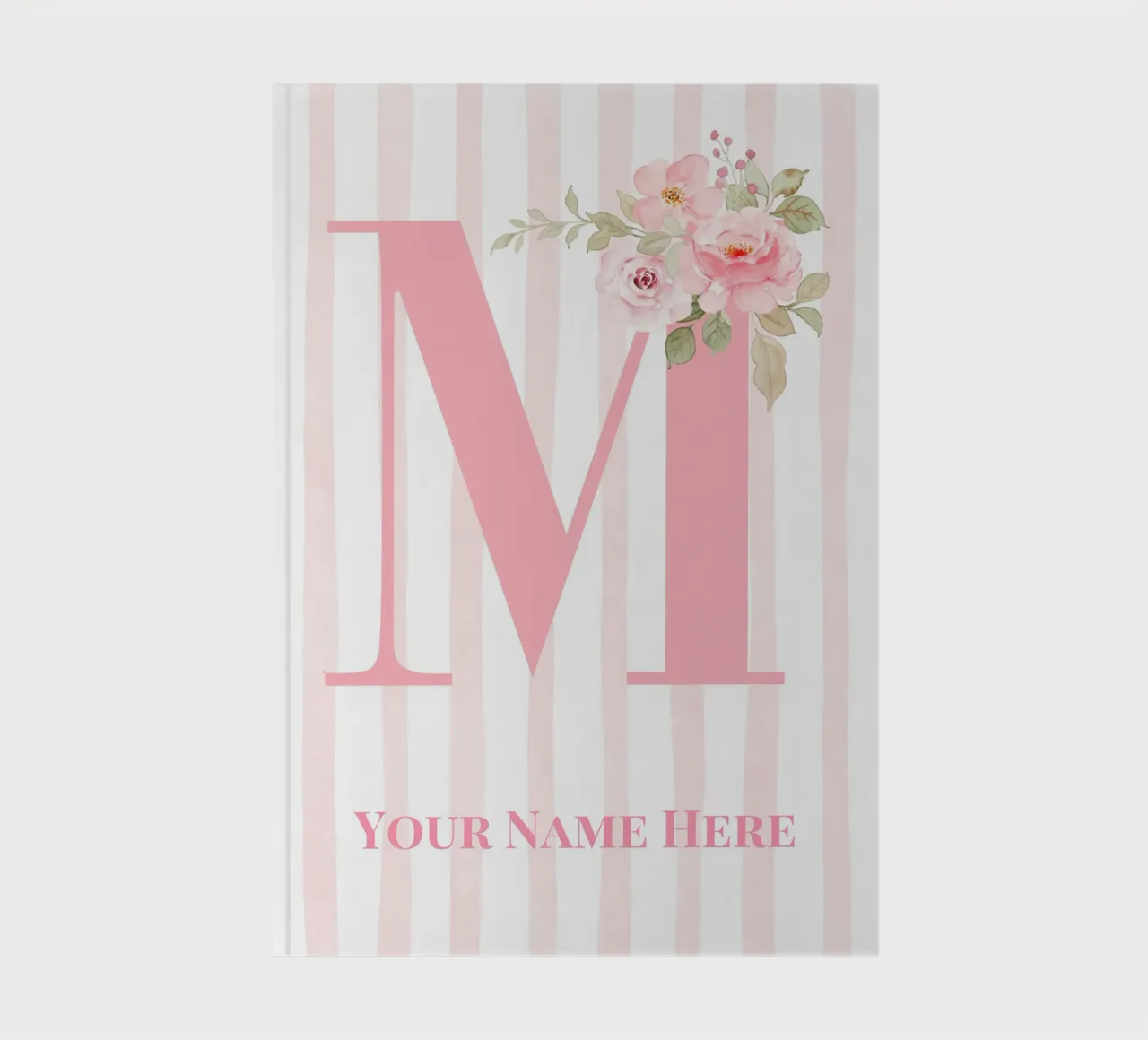Letter M, Personalized Name Print, Personalized initial notebook by The Custom Letter