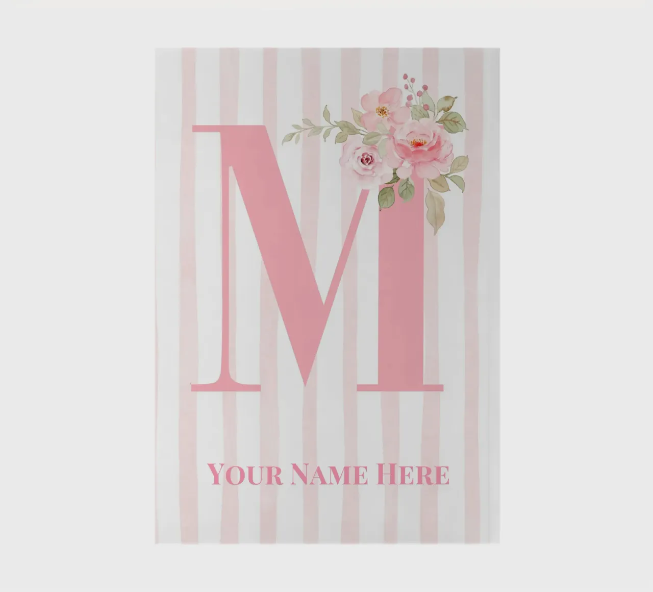 Letter M, Personalized Name Print, Personalized initial notebook by The Custom Letter