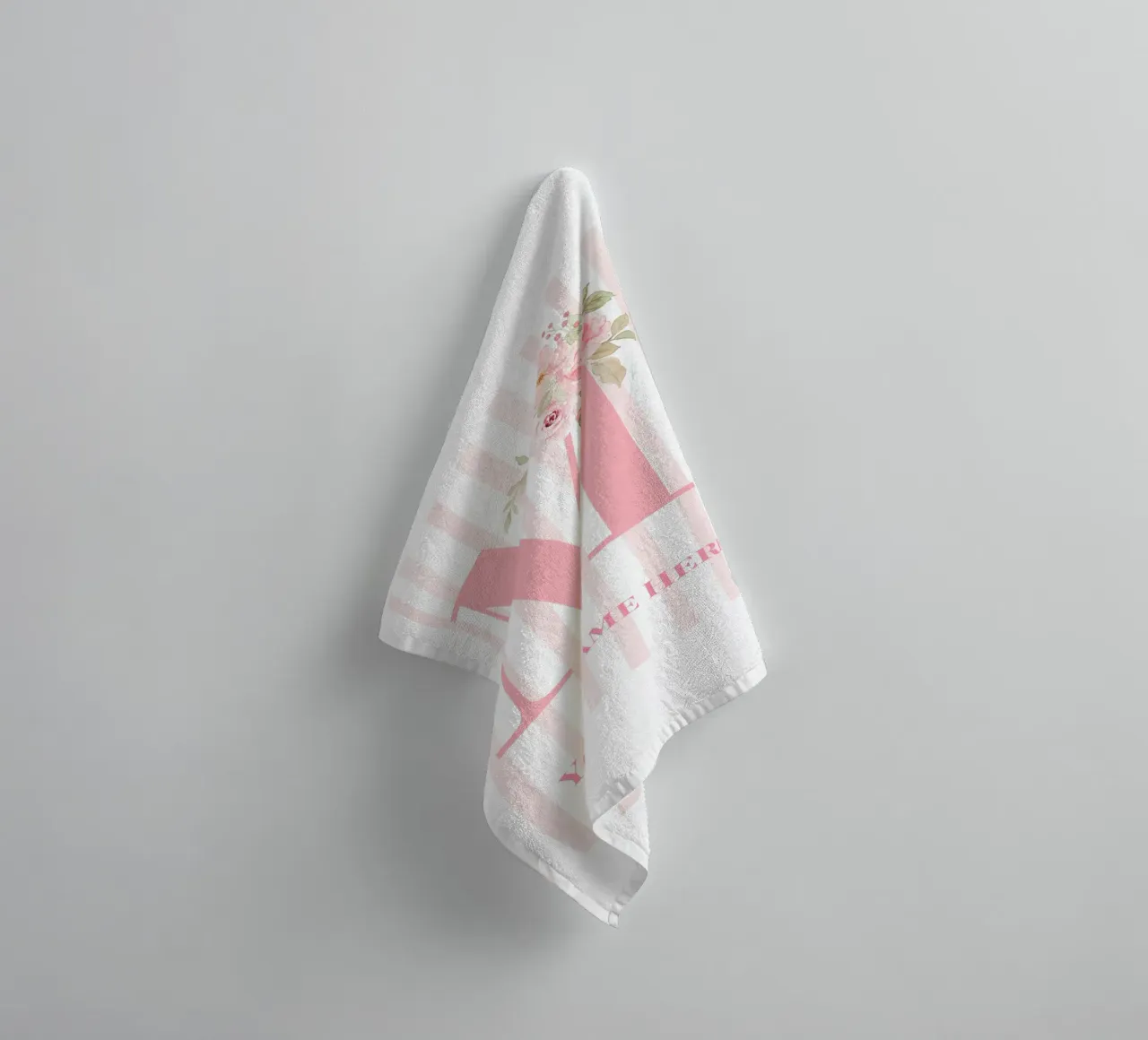 Letter M, Personalized Name Print, Personalized initial towel by The Custom Letter