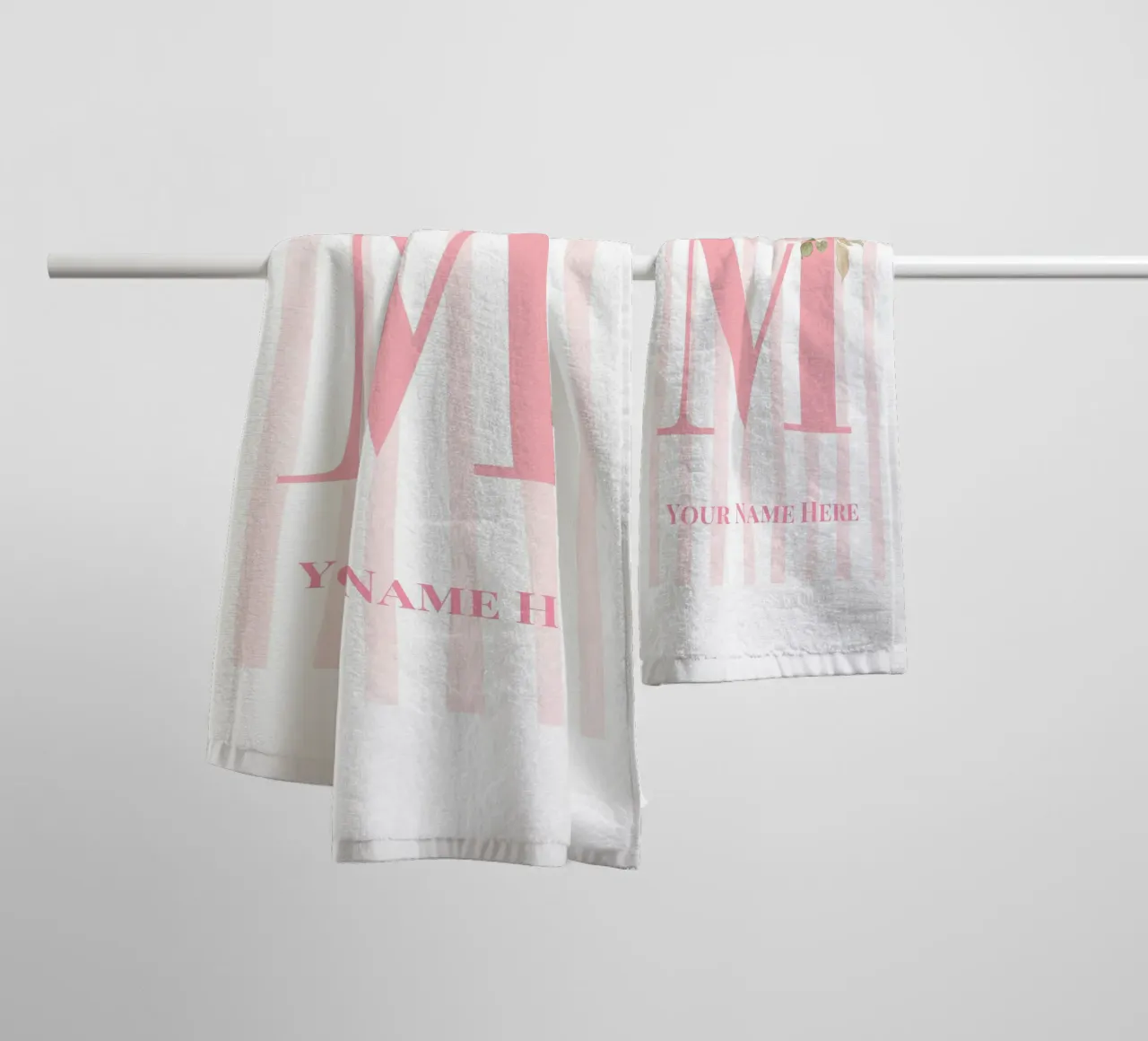 Letter M, Personalized Name Print, Personalized initial towel by The Custom Letter