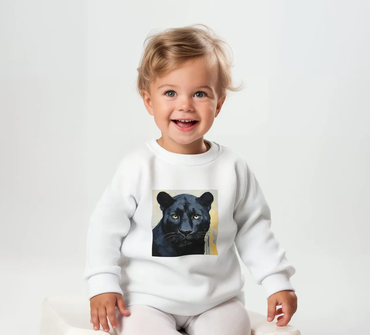Ritratto di pantera dai colori intensi felpa neonato da Take Your Art BV