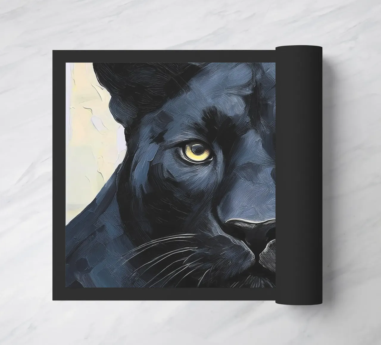 Ritratto di pantera dai colori intensi zerbino da Take Your Art BV