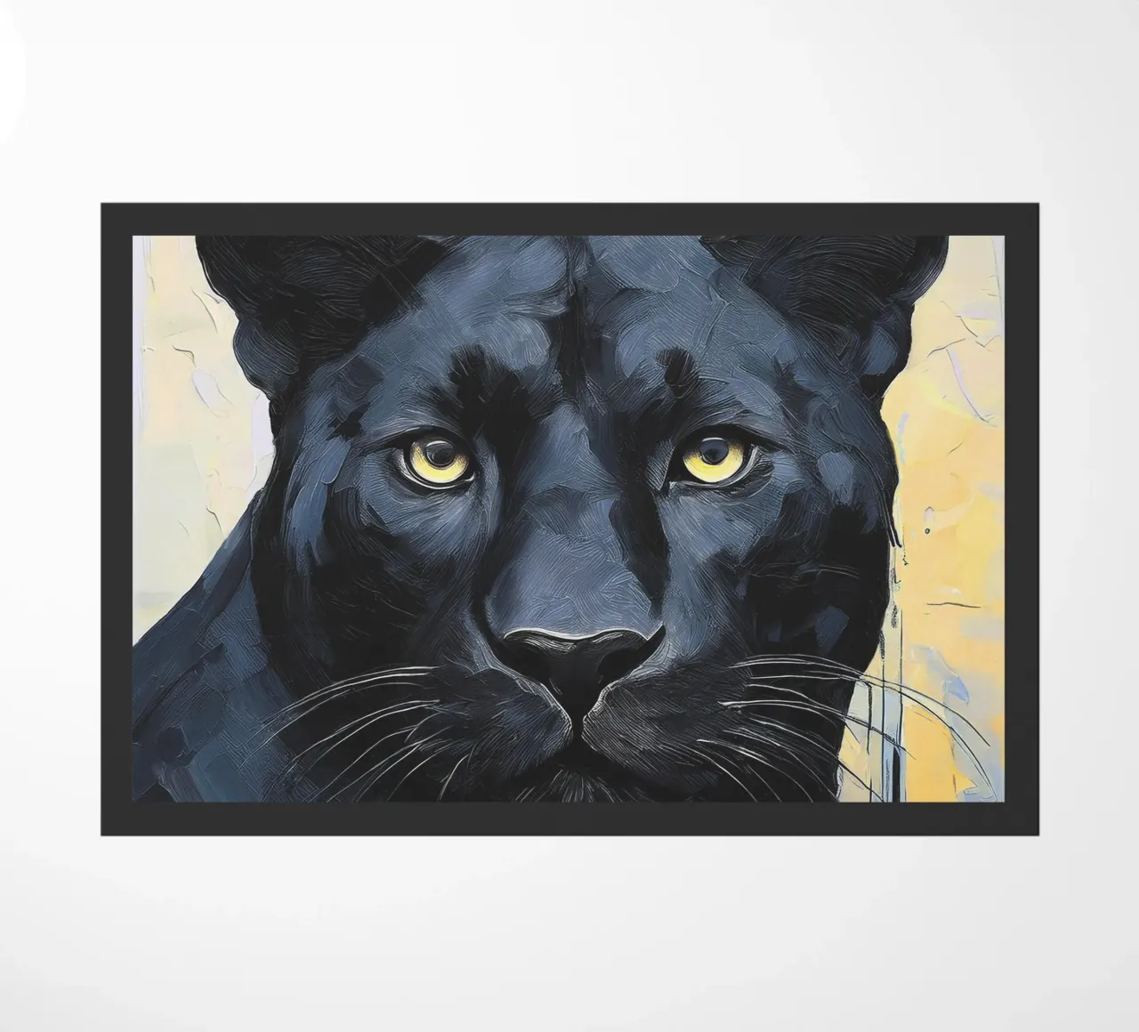 Ritratto di pantera dai colori intensi zerbino da Take Your Art BV