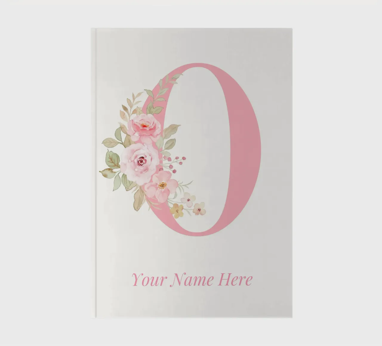 Letter O, Personalized Name Print, Personalized initial notebook by The Custom Letter