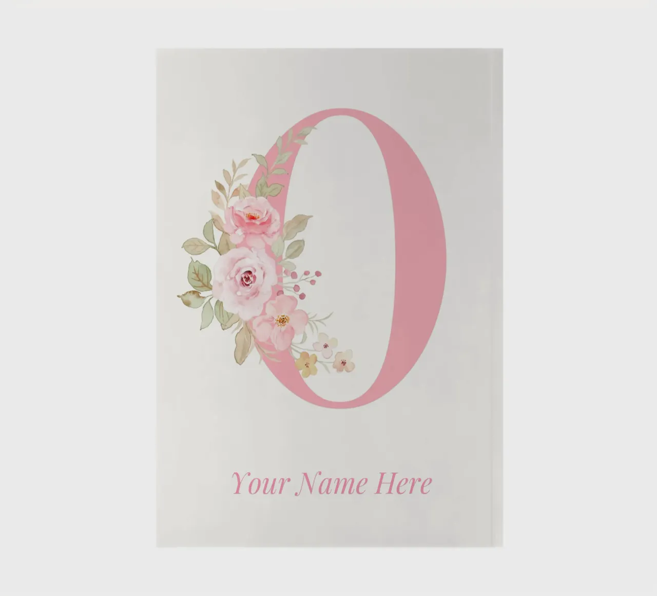 Letter O, Personalized Name Print, Personalized initial notebook by The Custom Letter