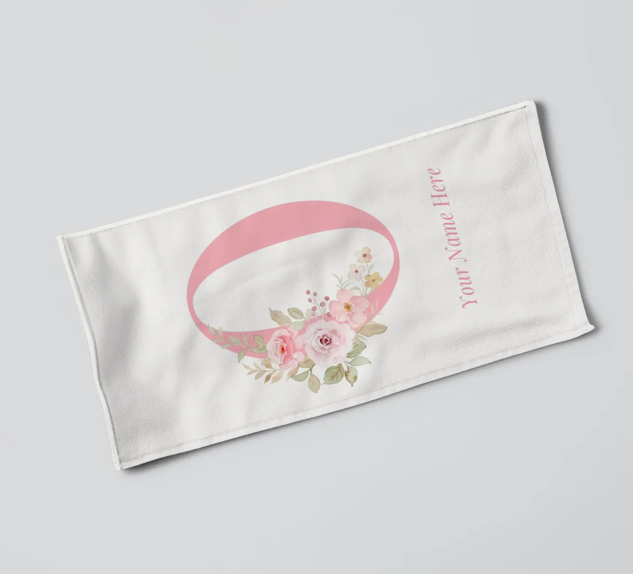 Letter O, Personalized Name Print, Personalized initial towel by The Custom Letter