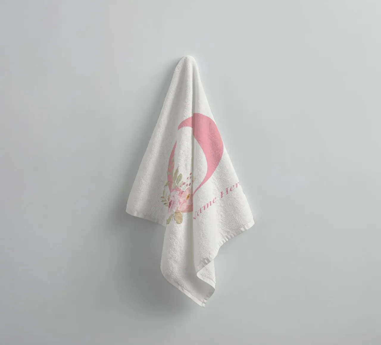 Letter O, Personalized Name Print, Personalized initial towel by The Custom Letter