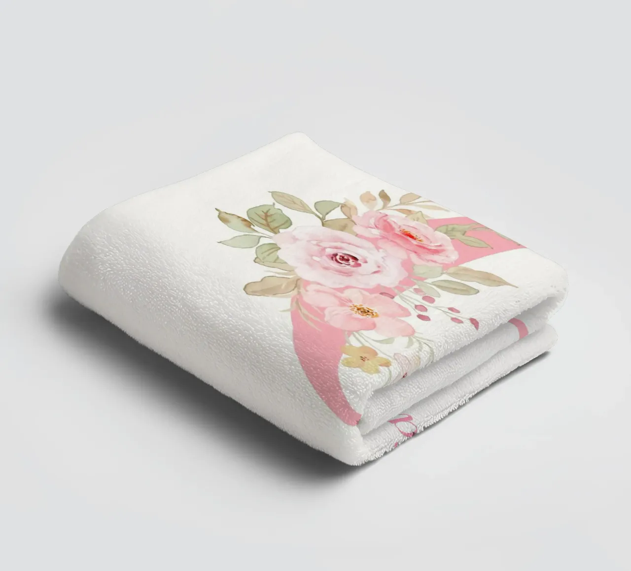 Letter O, Personalized Name Print, Personalized initial towel by The Custom Letter