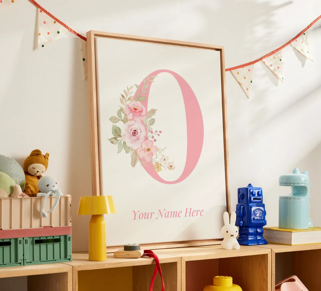 Letter O, Personalized Name Print, Personalized initial canvas by The Custom Letter