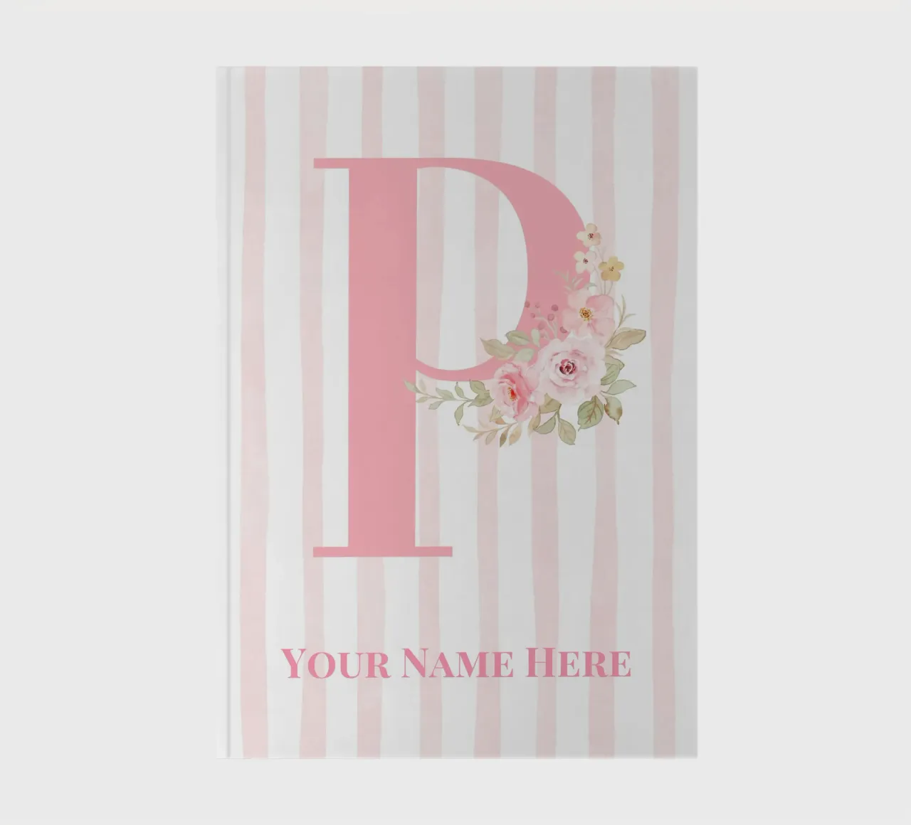 Letter P, Personalized Name Print, Personalized initial notebook by The Custom Letter
