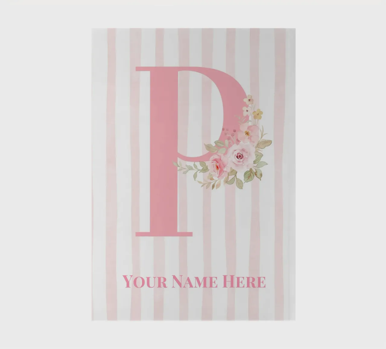 Letter P, Personalized Name Print, Personalized initial notebook by The Custom Letter