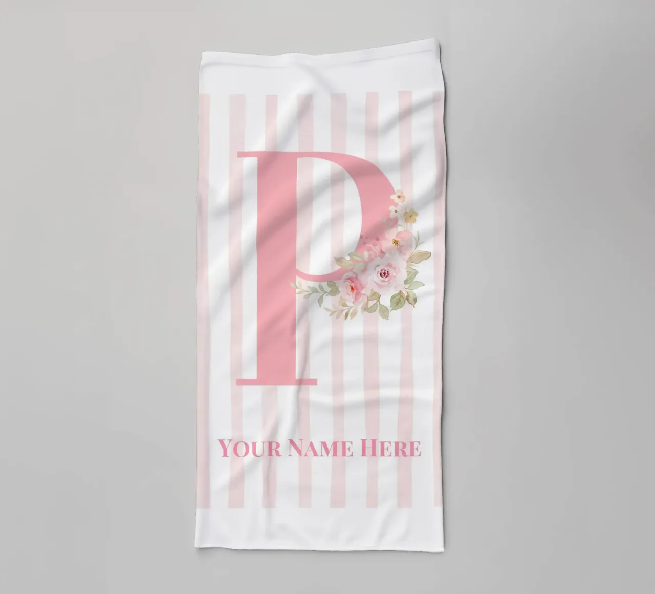 Letter P, Personalized Name Print, Personalized initial towel by The Custom Letter