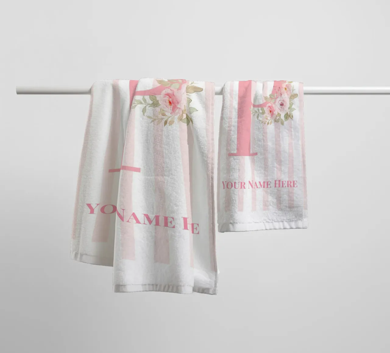 Letter P, Personalized Name Print, Personalized initial towel by The Custom Letter