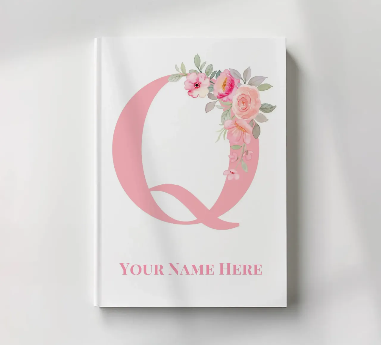Letter Q, Personalized Name Print, Personalized initial notebook by The Custom Letter