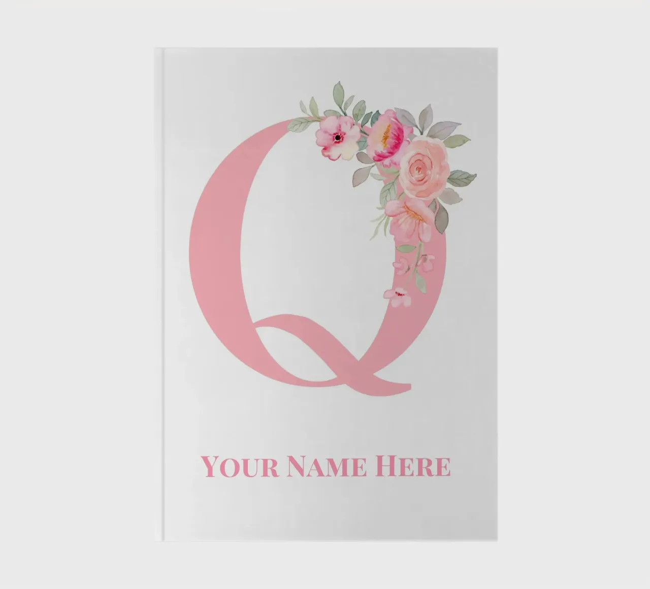 Letter Q, Personalized Name Print, Personalized initial notebook by The Custom Letter