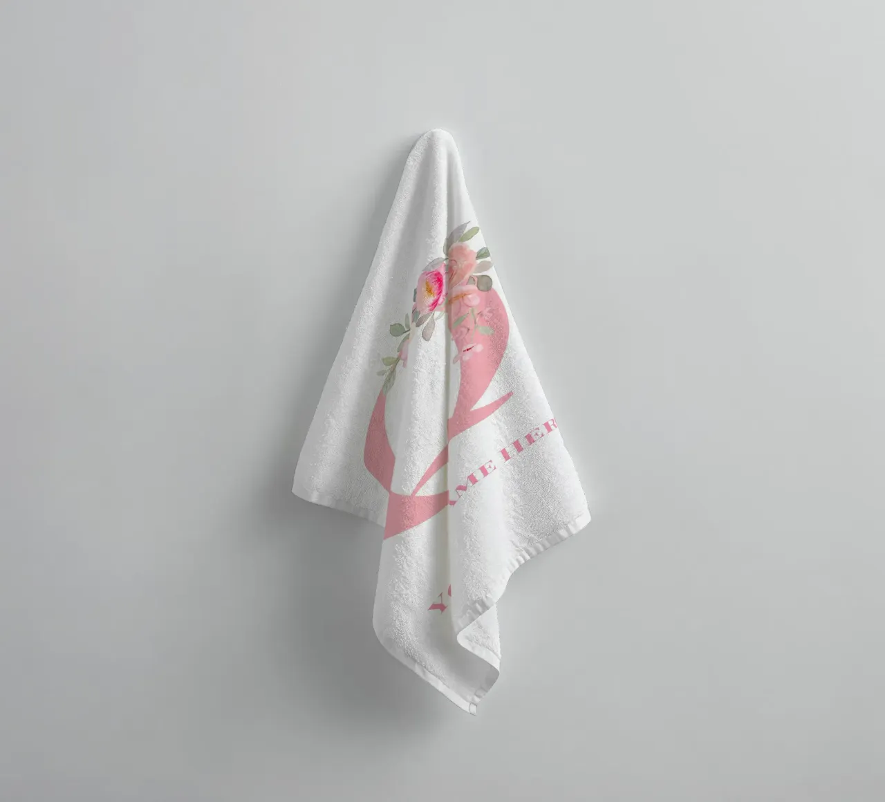 Letter Q, Personalized Name Print, Personalized initial towel by The Custom Letter