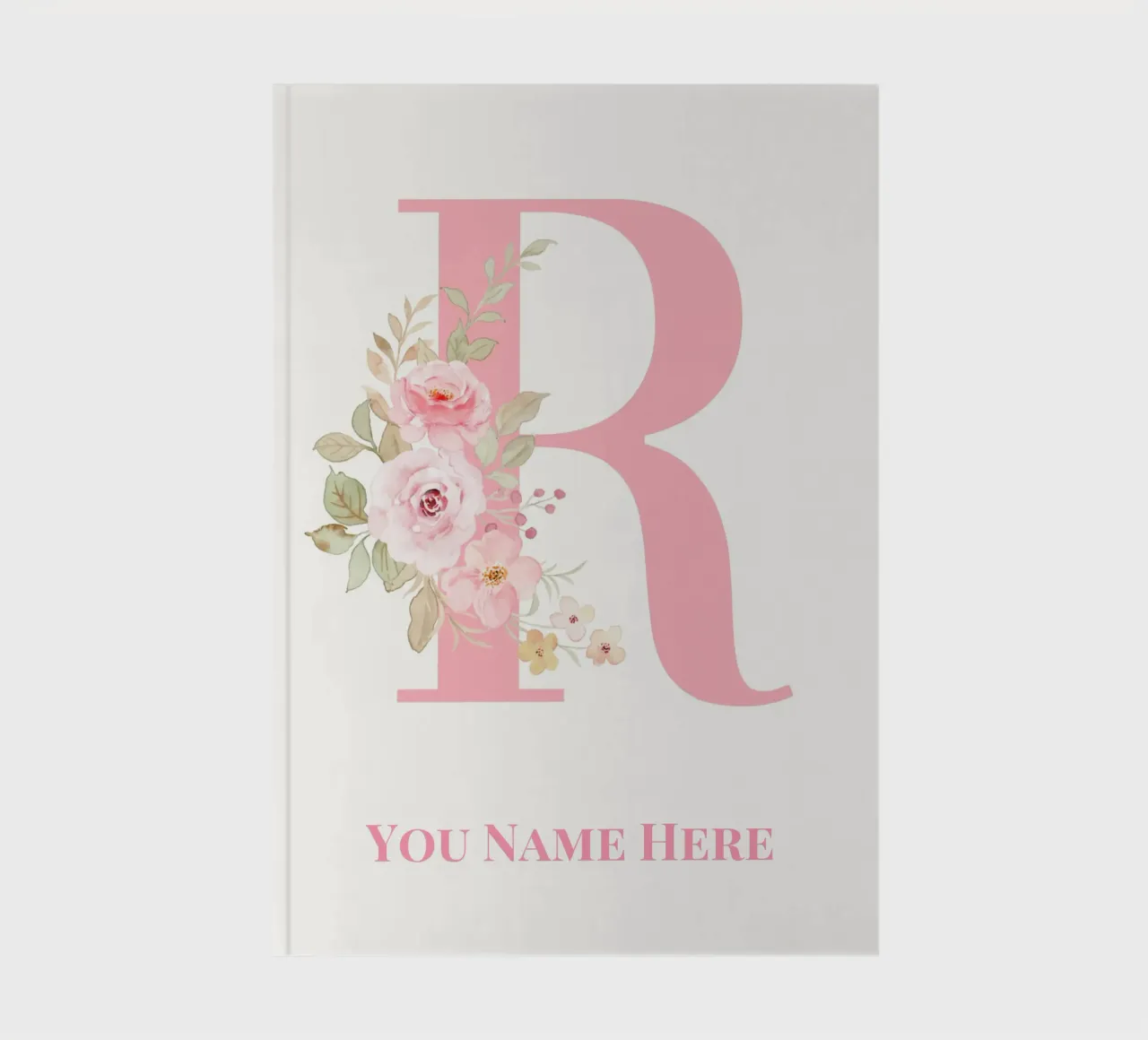 Letter R, Personalized Name Print, Personalized initial notebook by The Custom Letter