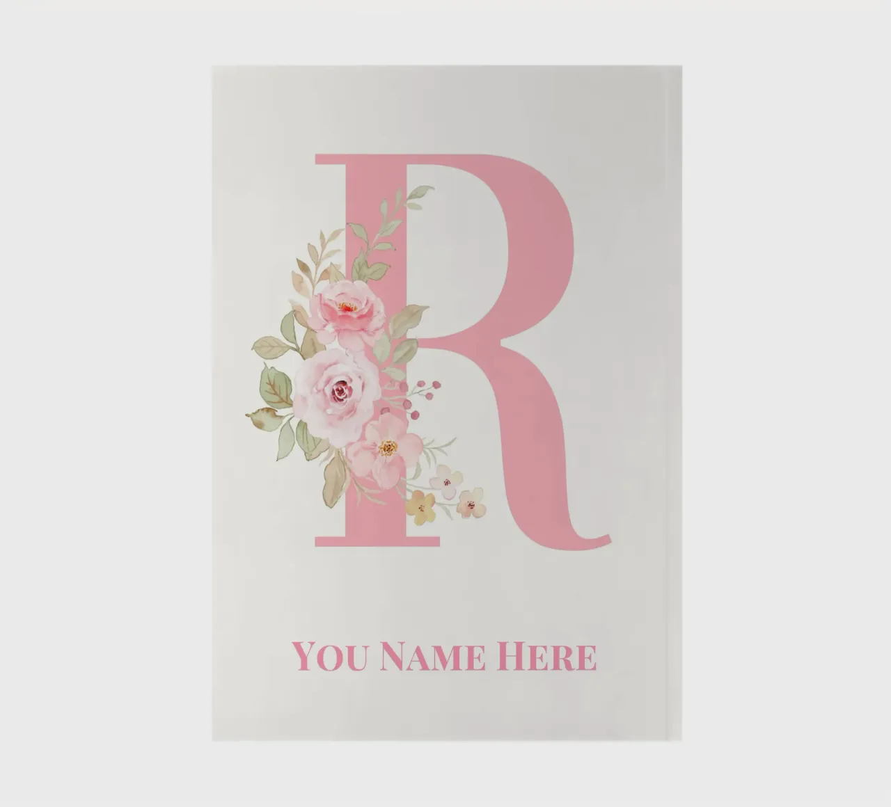 Letter R, Personalized Name Print, Personalized initial notebook by The Custom Letter