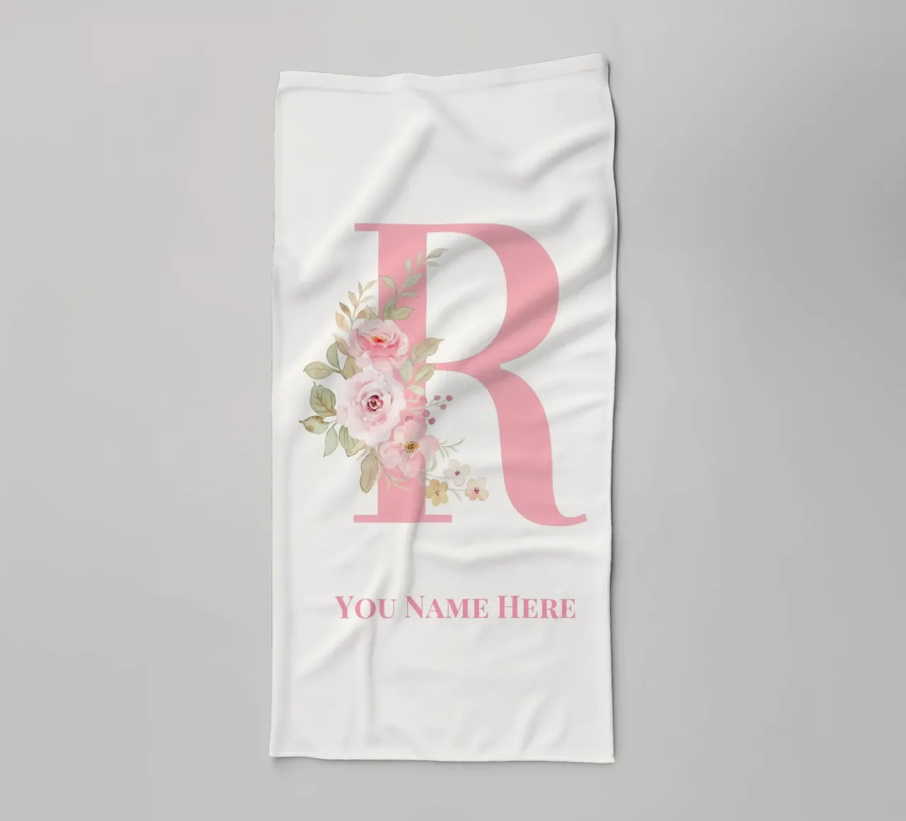 Letter R, Personalized Name Print, Personalized initial towel by The Custom Letter
