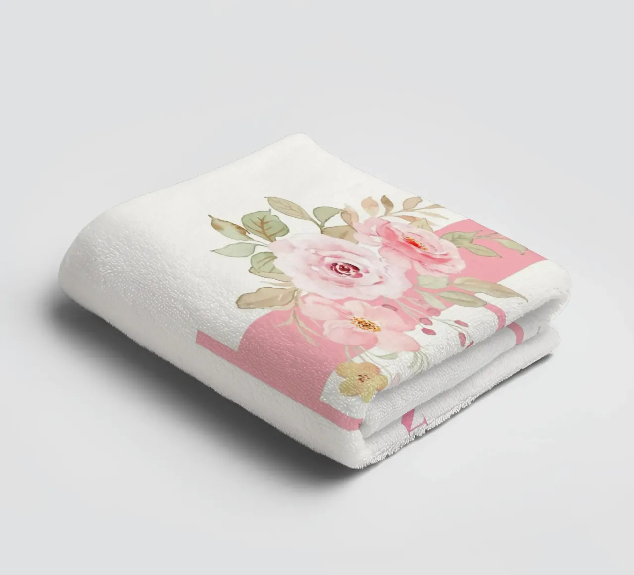 Letter R, Personalized Name Print, Personalized initial towel by The Custom Letter