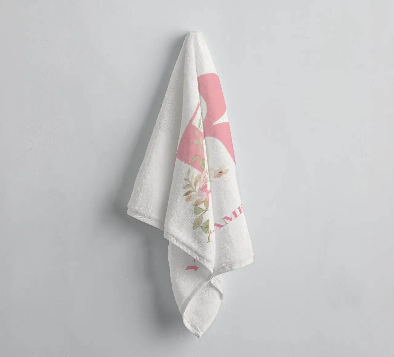 Letter R, Personalized Name Print, Personalized initial towel by The Custom Letter