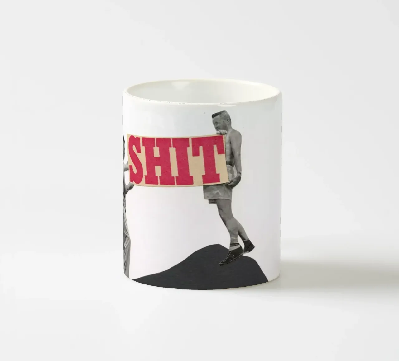 SOS ceramic mug by Cassia Beck Collage