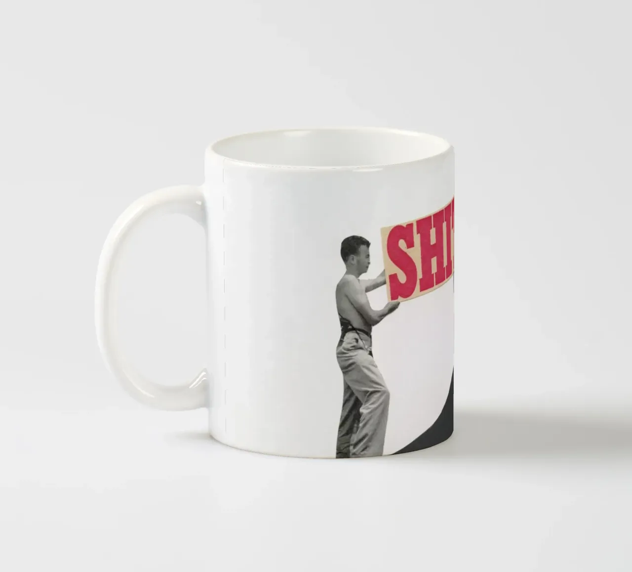 SOS ceramic mug by Cassia Beck Collage