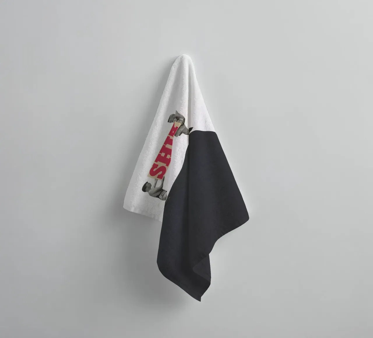 SOS towel by Cassia Beck Collage