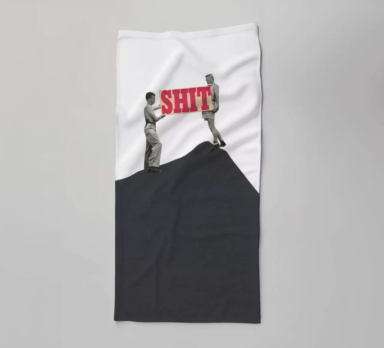 SOS towel by Cassia Beck Collage