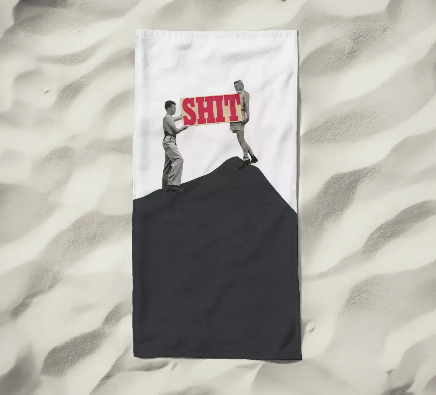 SOS strandhanddoek van Cassia Beck Collage