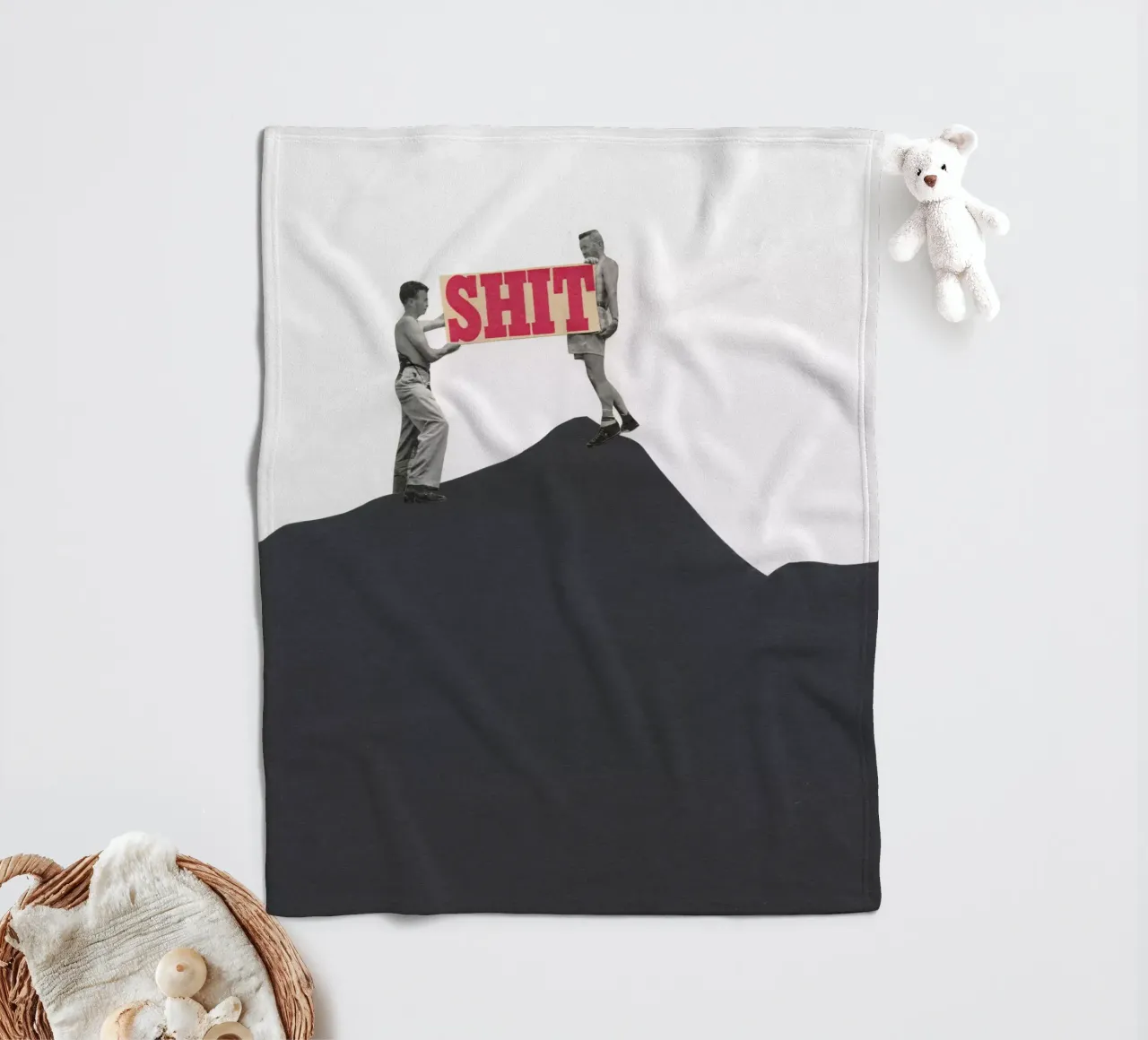 SOS fleecedeken van Cassia Beck Collage