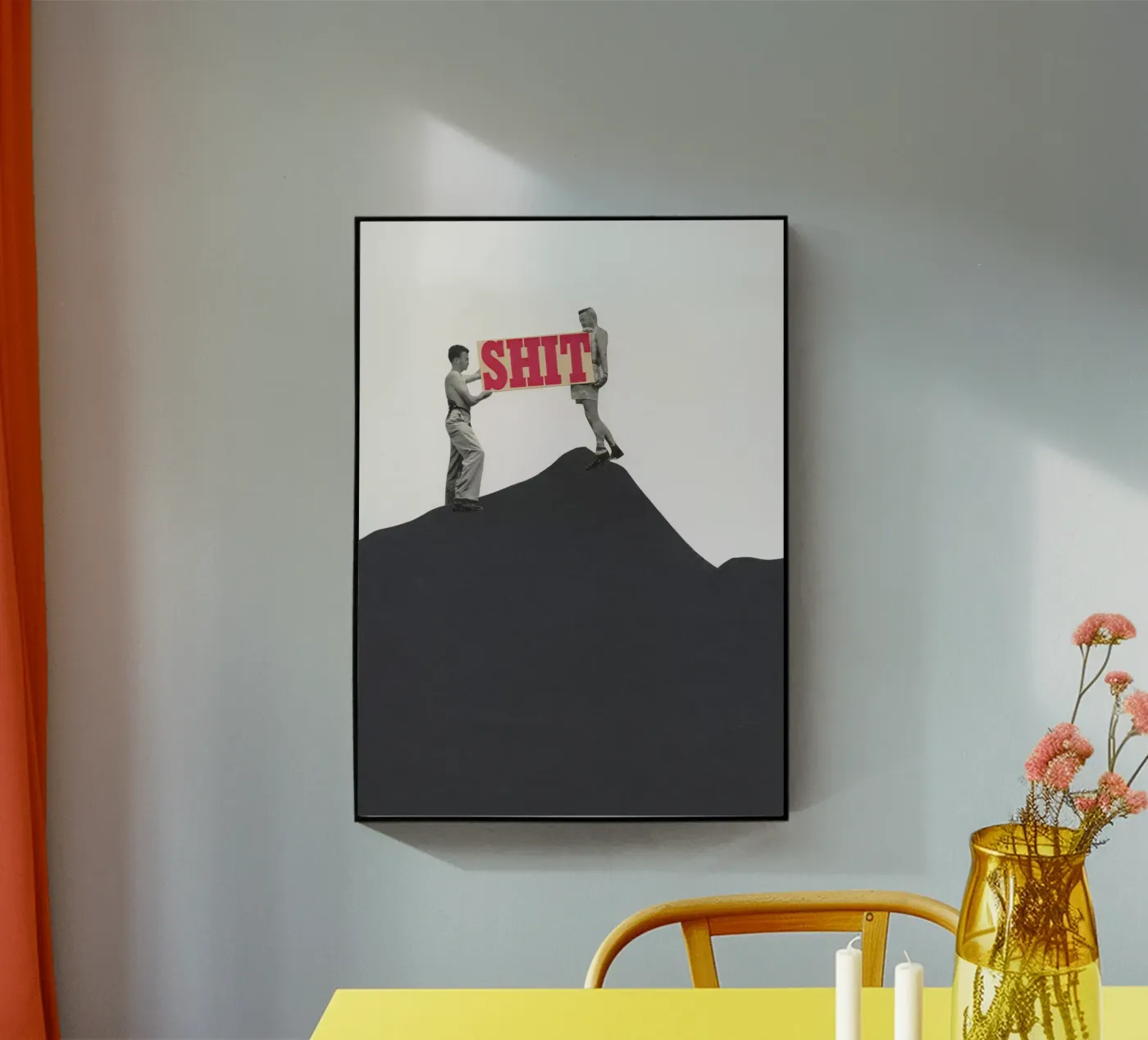 SOS plexiglas de Cassia Beck Collage