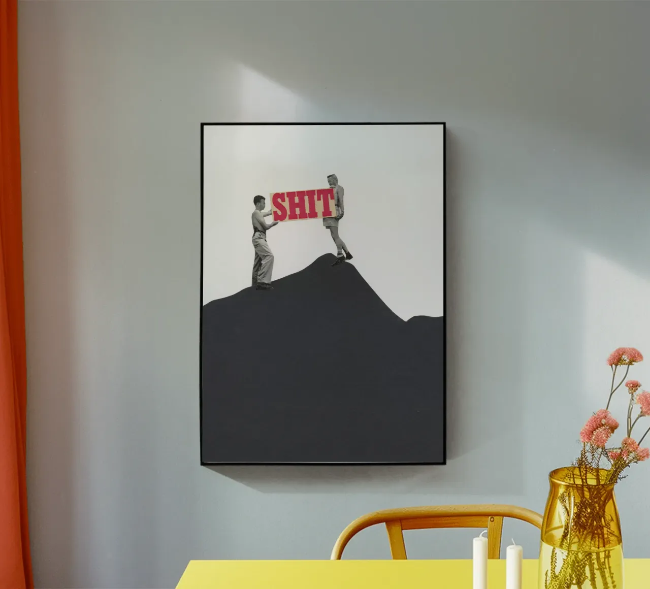 SOS Acryl-Glas von Cassia Beck Collage