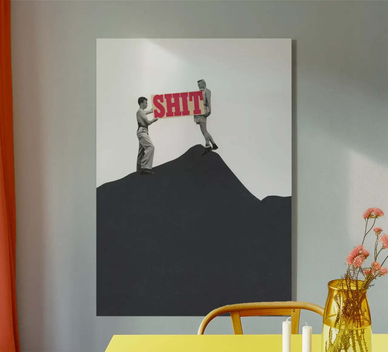 SOS Acryl-Glas von Cassia Beck Collage