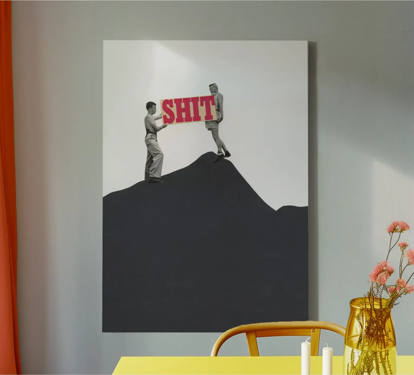 SOS canvas by Cassia Beck Collage