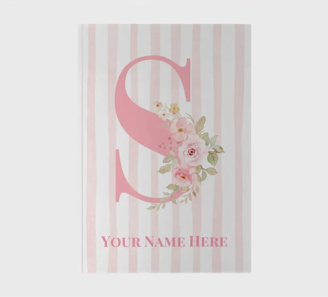 Letter S, Personalized Name Print, Personalized initial notebook by The Custom Letter