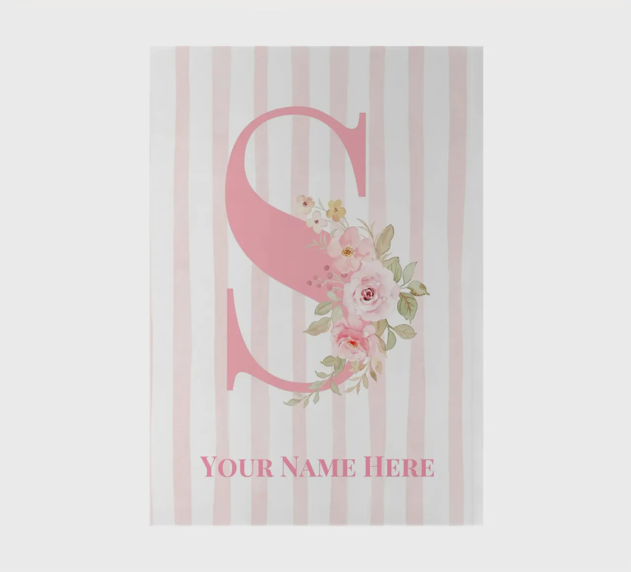 Letter S, Personalized Name Print, Personalized initial notebook by The Custom Letter