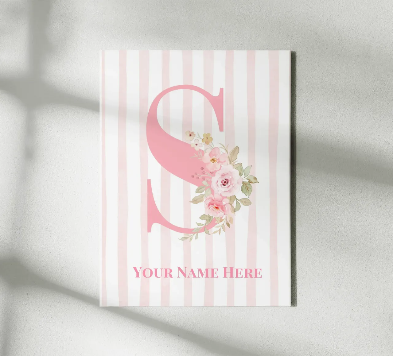 Letter S, Personalized Name Print, Personalized initial canvas by The Custom Letter